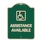 Signmission Assistance Available with HandicapHeavy-Gauge Aluminum Architectural Sign, 24" x 18", G-1824-24332 A-DES-G-1824-24332 - alternate 1
